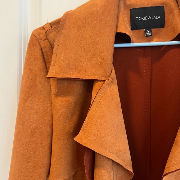 Faux Suede Brown Coat - Picture 3 of 7